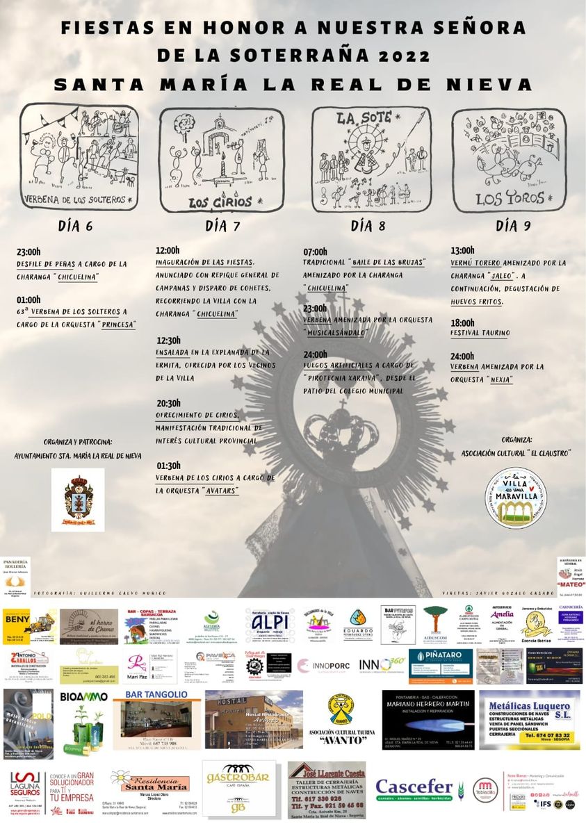 Fiestas en honor a Nuestra Señora de la Soterraña 2022 Santa María la Real de Nieva